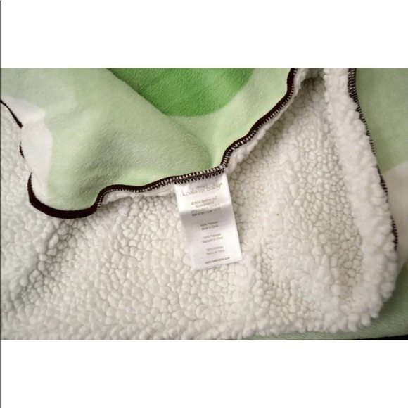 Koala Kids Other Koala Baby Blanket Green Plush Brown White Circles